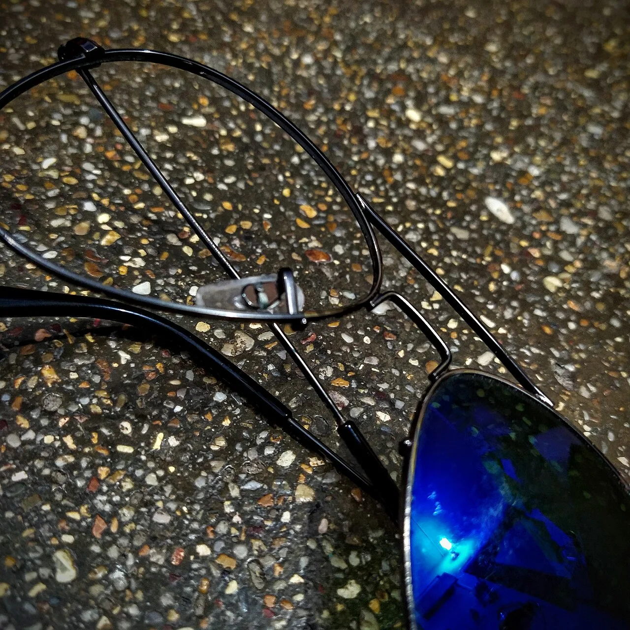 Solaire Wayfarer Verres Miroir Bleu